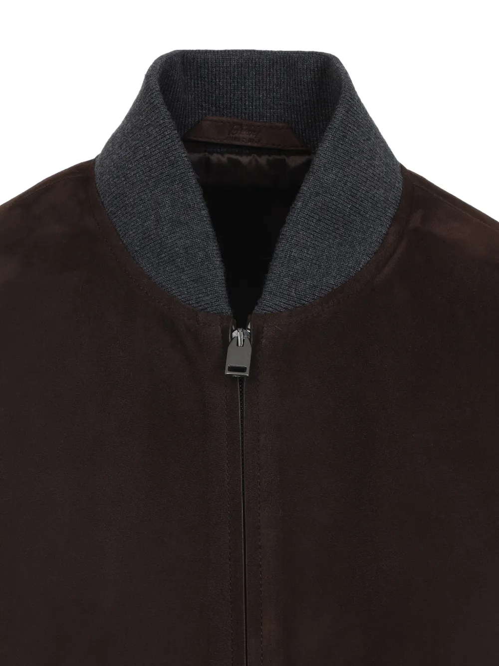 Brioni suede bomber jacket Bruin