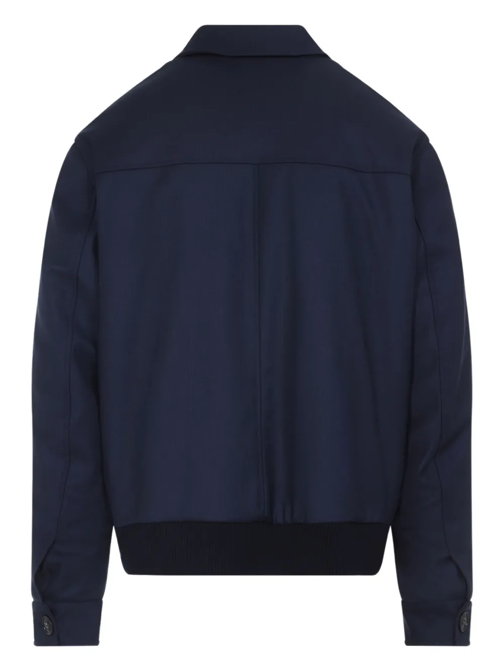 Kiton zip-fastening wool jacket Blauw