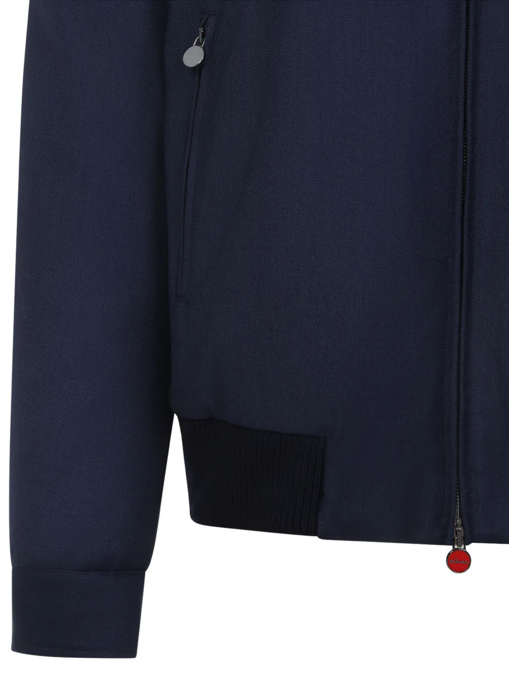 Kiton zip-fastening wool jacket Blauw