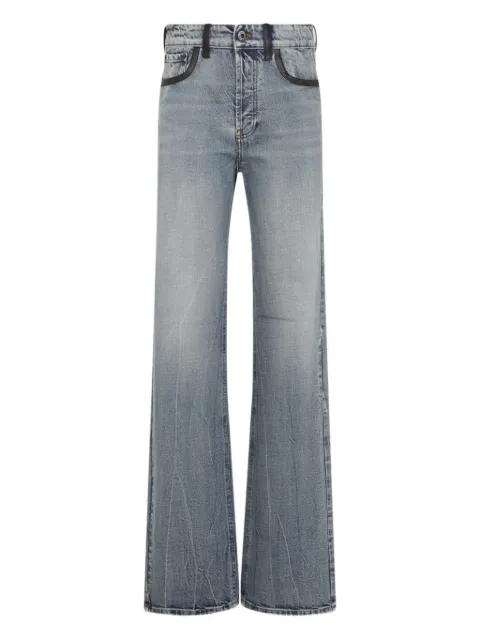 Miu Miu leather-trimmed jeans