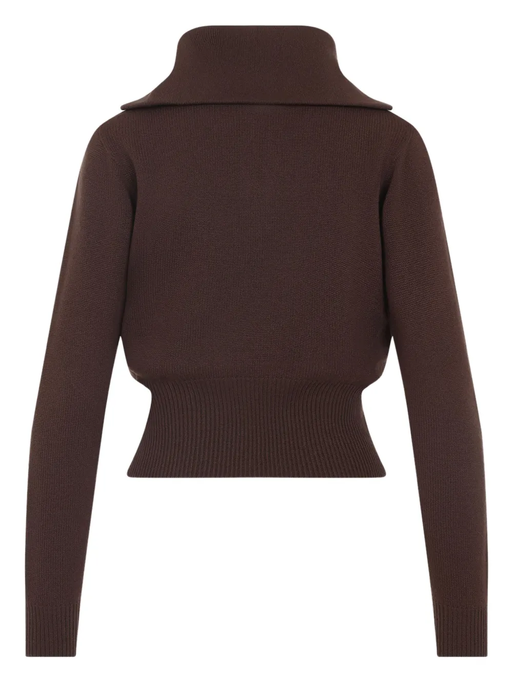 Miu high-neck zip-up sweater Bruin