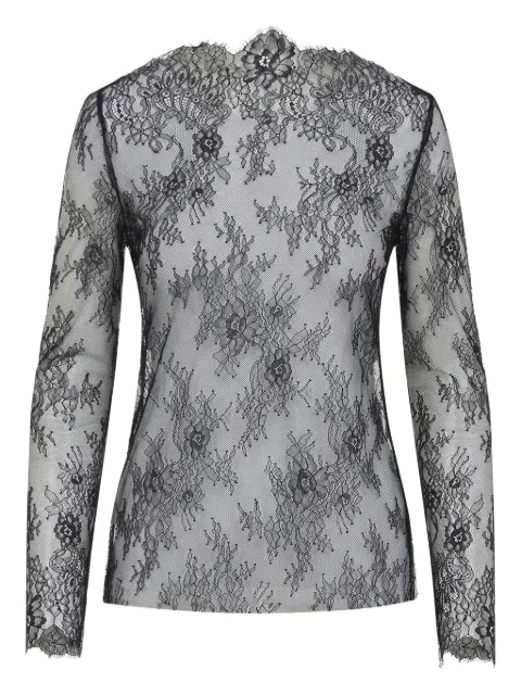 Alberta Ferretti floral-lace long-sleeve top