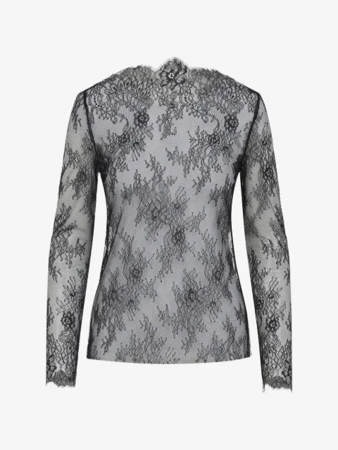 Alberta Ferretti top con encaje floral