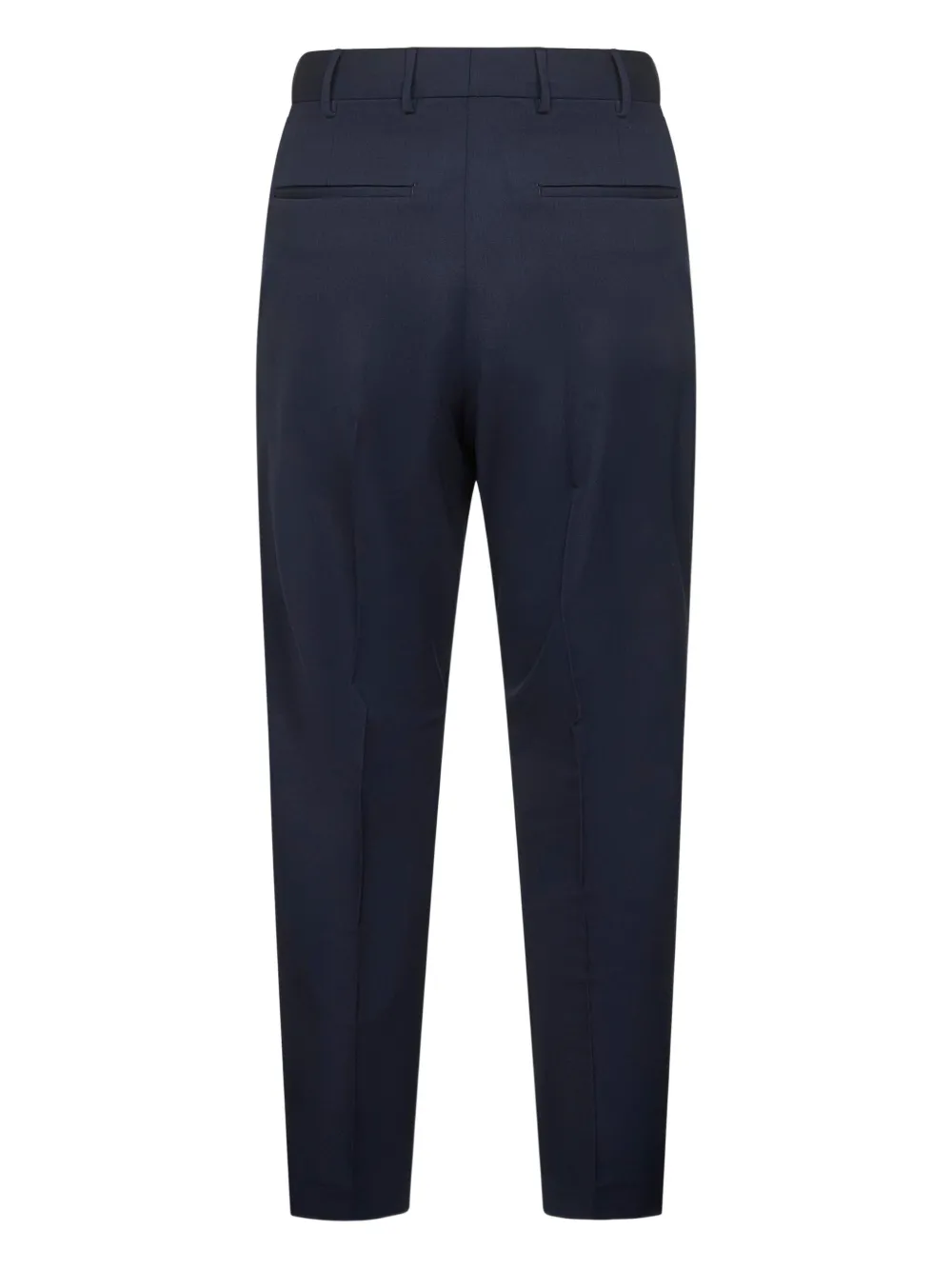 PT Torino Geplooide broek met platte voorkant Blauw