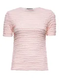 Jil Sander textured crewneck top - Pink