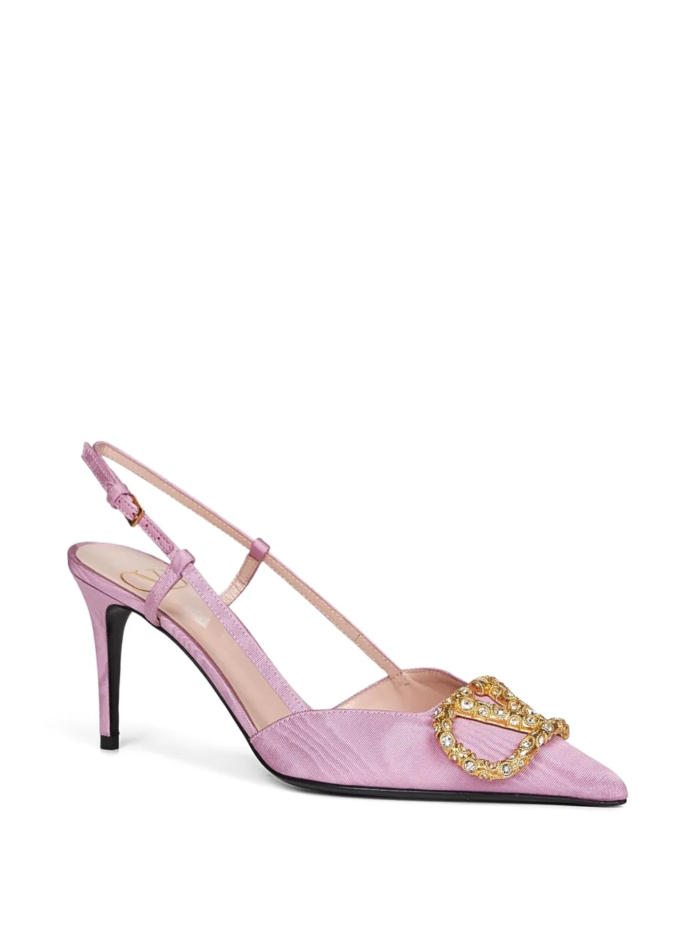 Valentino Garavani 80mm VLogo Signature crystal-embellished slingback pumps | Heeled Pumps | Image 2