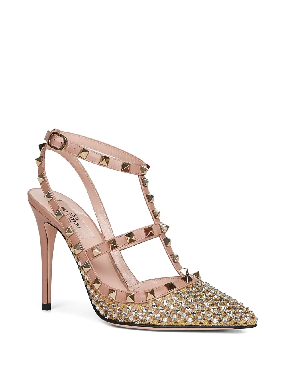 Valentino Garavani 100mm rhinestone-embellished pumps Pink