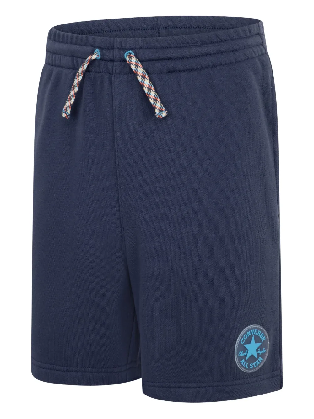 Converse Logo-patch Drawstring Shorts In Blue