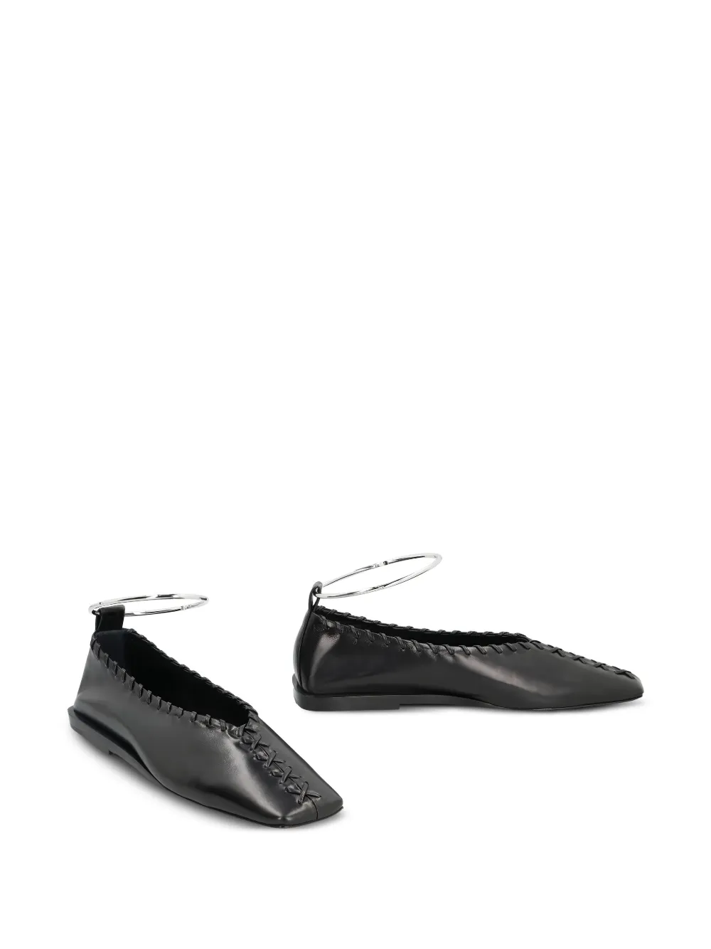 Jil Sander ankle-strap leather ballet flats | Image 2