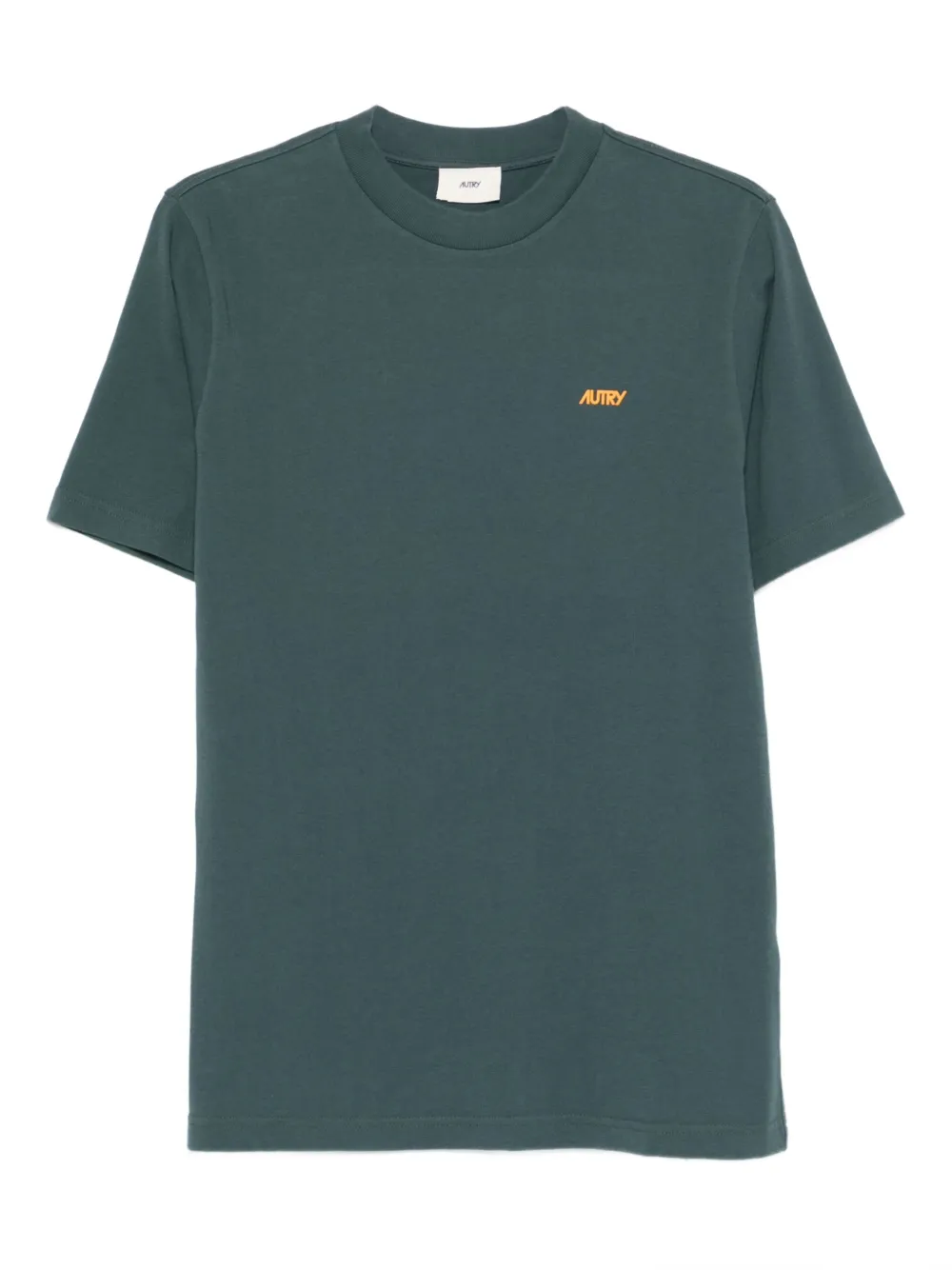 Autry Katoenen T-shirt met borduurwerk Groen