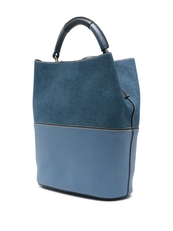 Furla デニムパネル ハンドバッグ | ブルー | FARFETCH JP