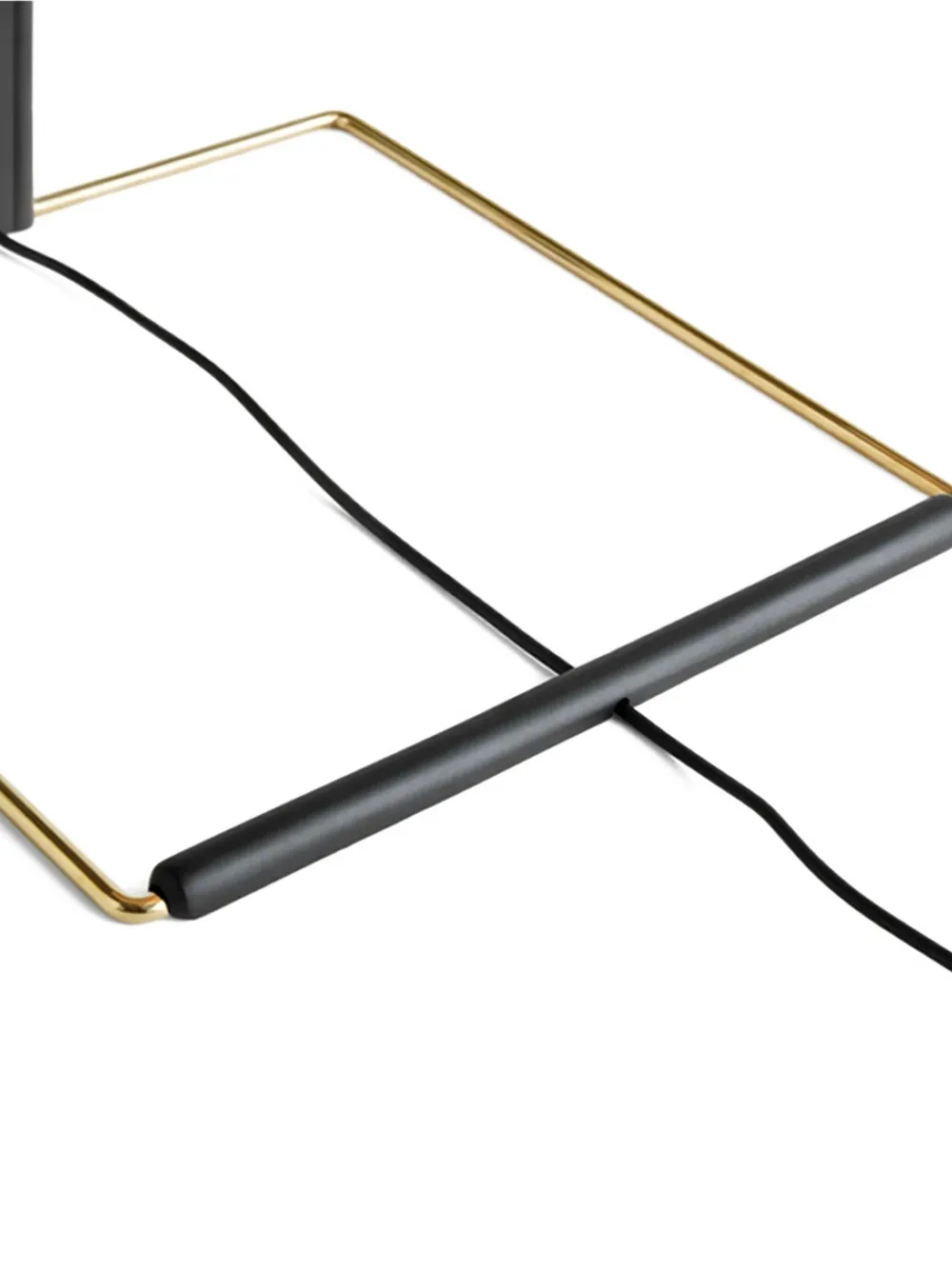 HAY Matin pleated shade brass-base lamp - Rood