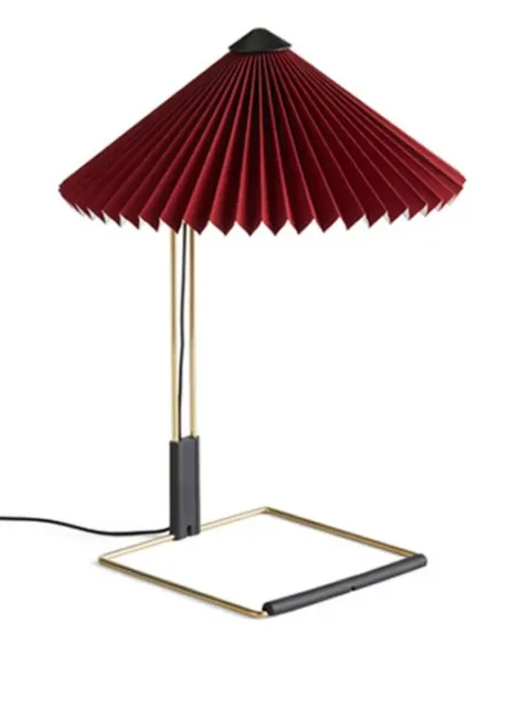 HAY Matin pleated shade brass-base lamp