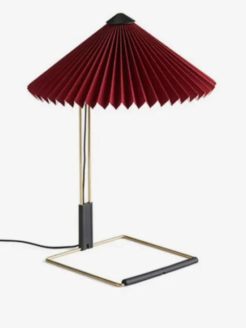 HAY Matin pleated shade brass-base lamp