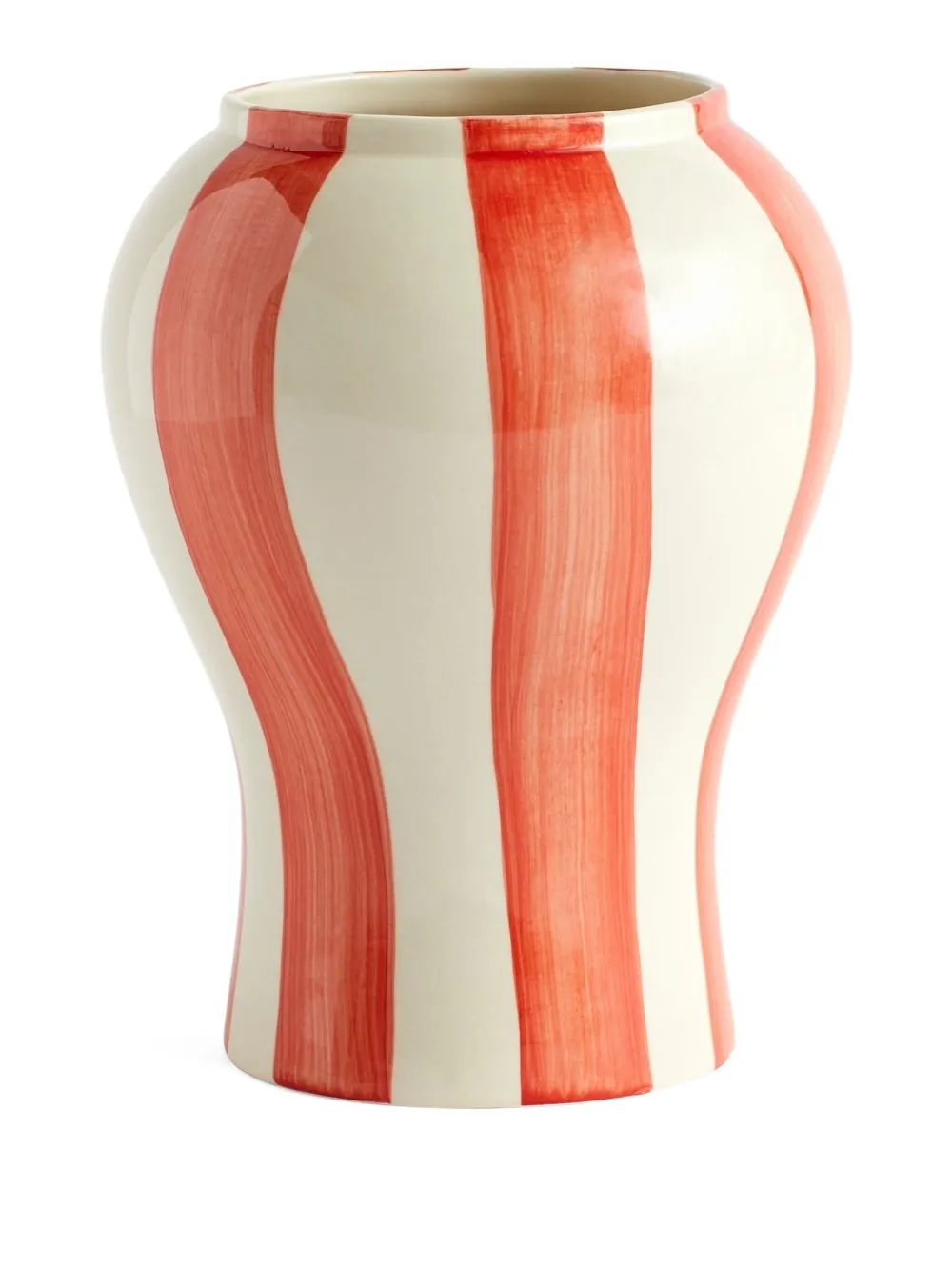 Hay Sobremesa Small Red Striped Vase In Red
