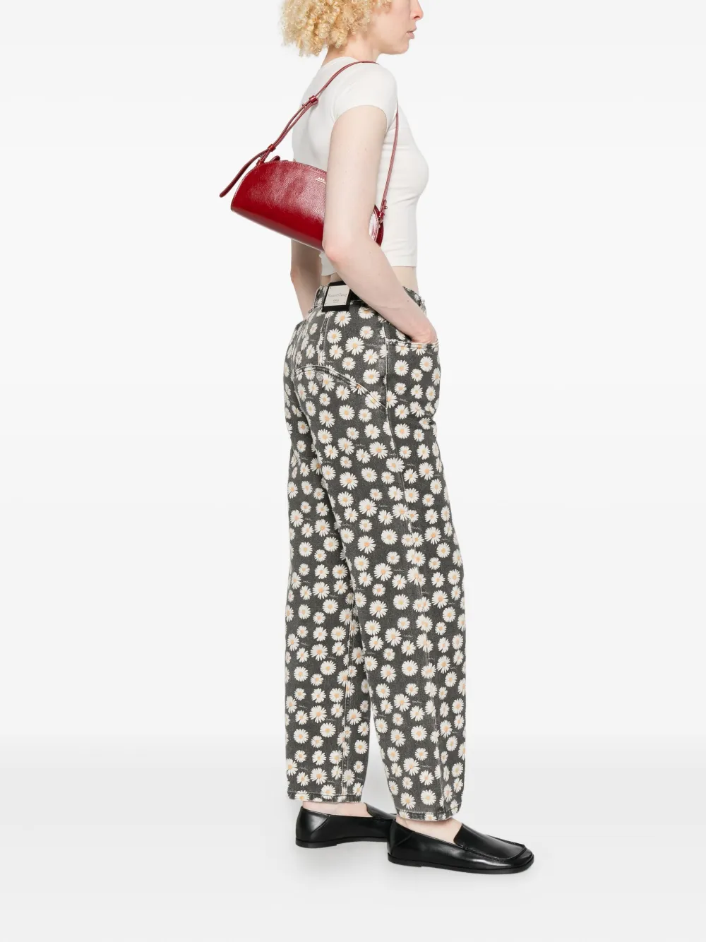 A.P.C. Demi Lune leren schoudertas - Rood