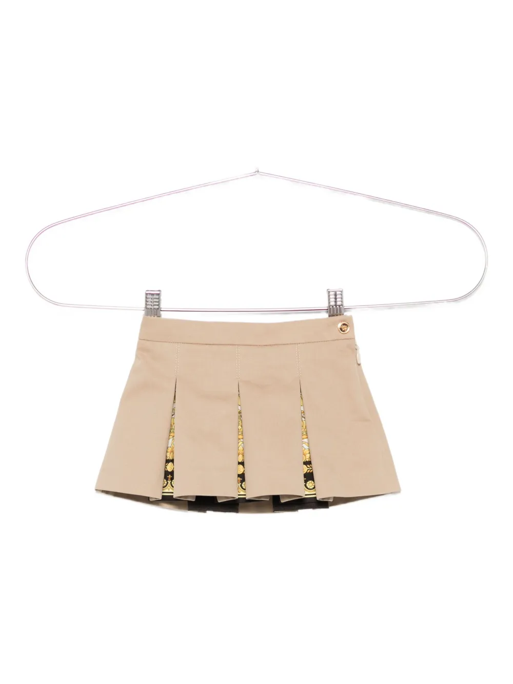 Versace Kids pleated skirt Beige