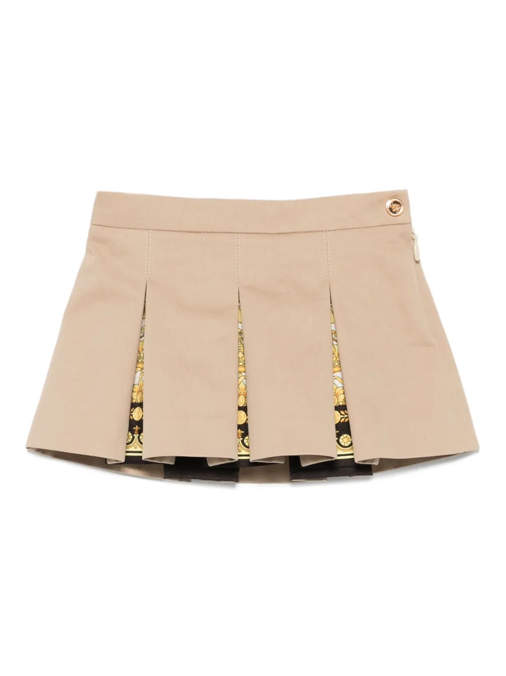 Versace Kids pleated skirt Beige