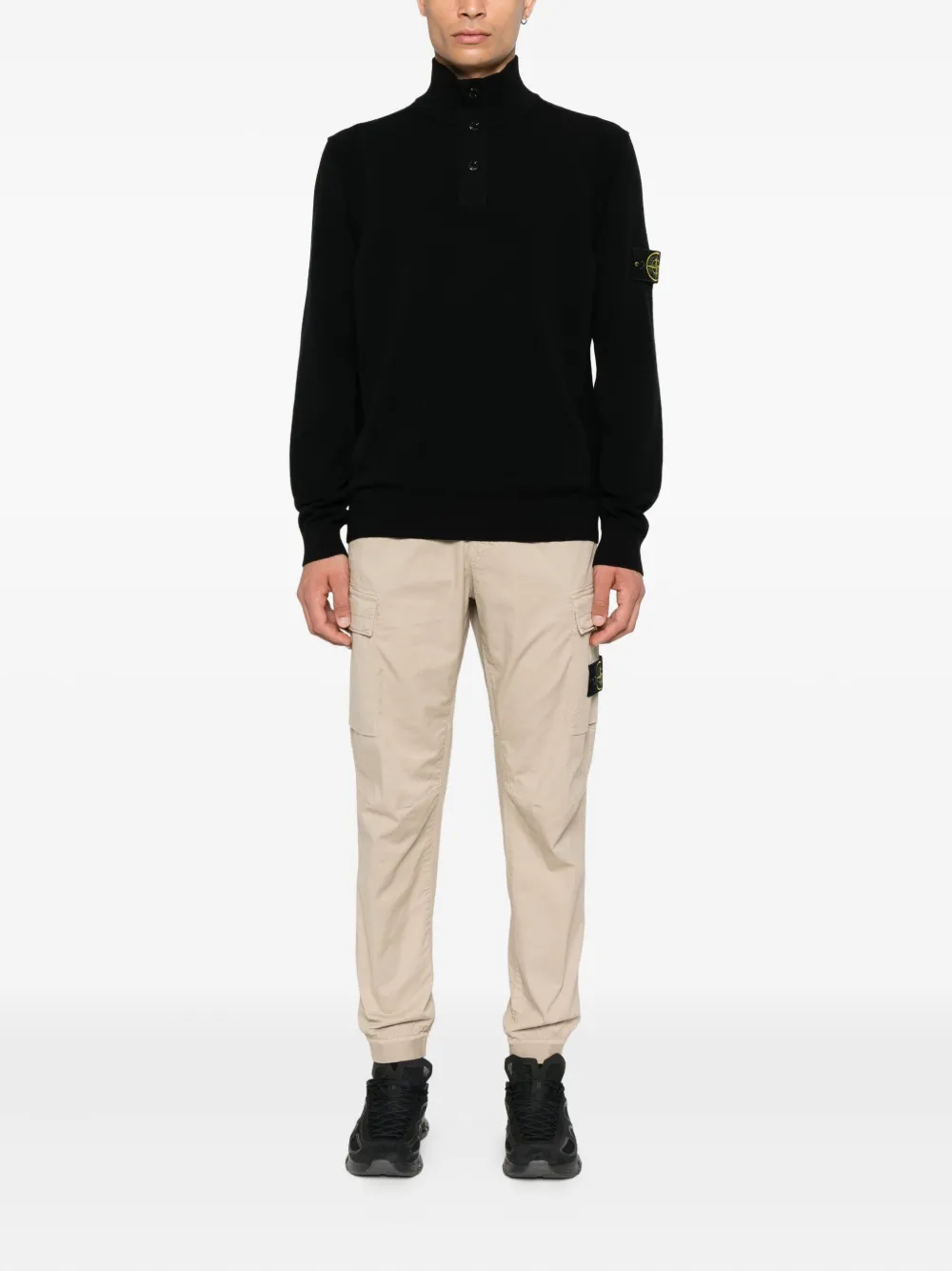 Stone Island Trui met Compass-logopatch Blauw