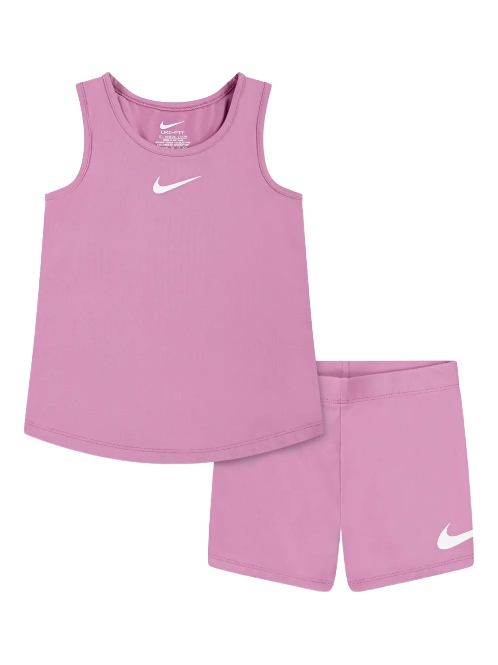 Nike Kids Shorts set met logoprint Roze