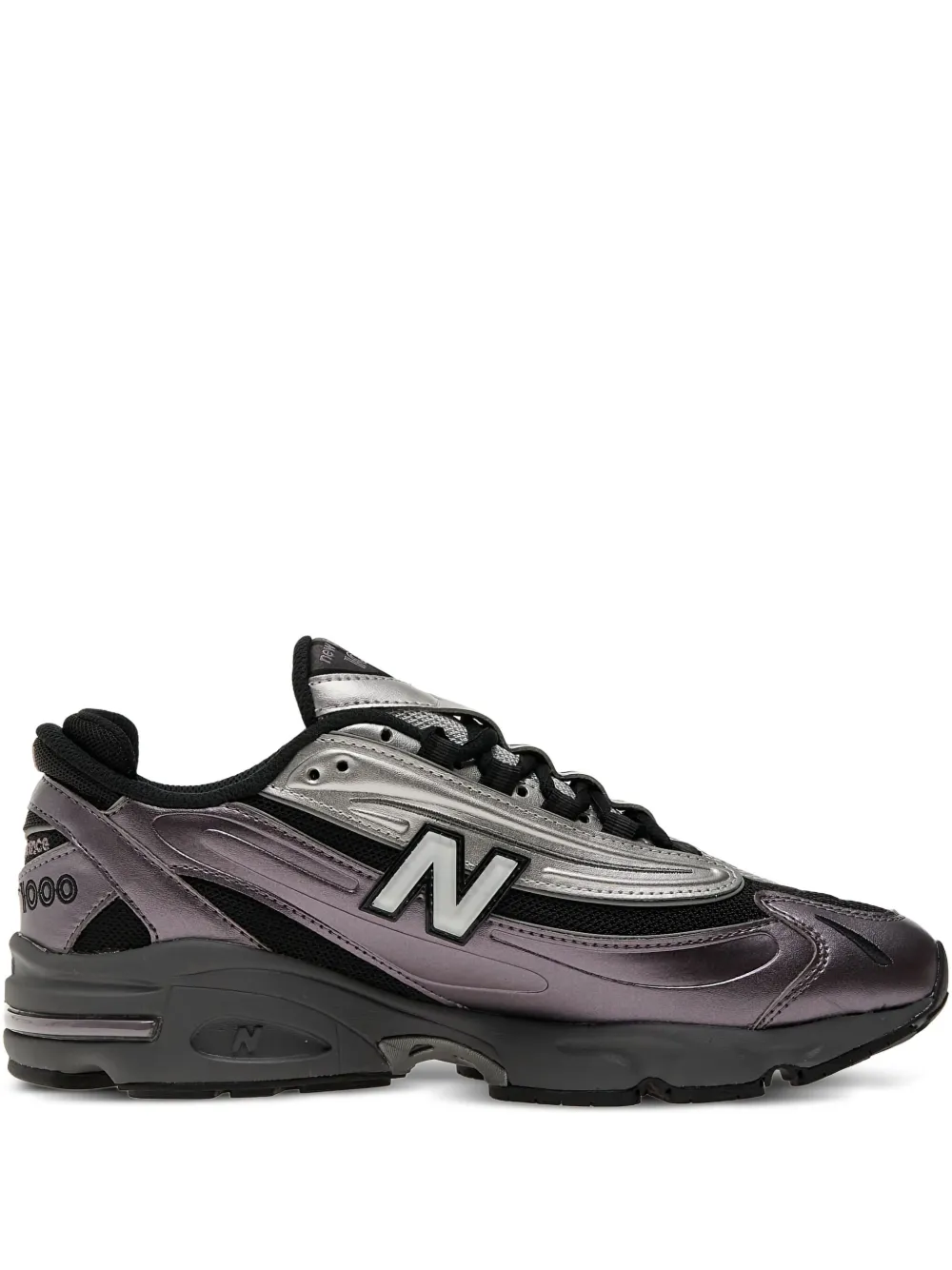 New Balance leather N logo low-top sneakers Black