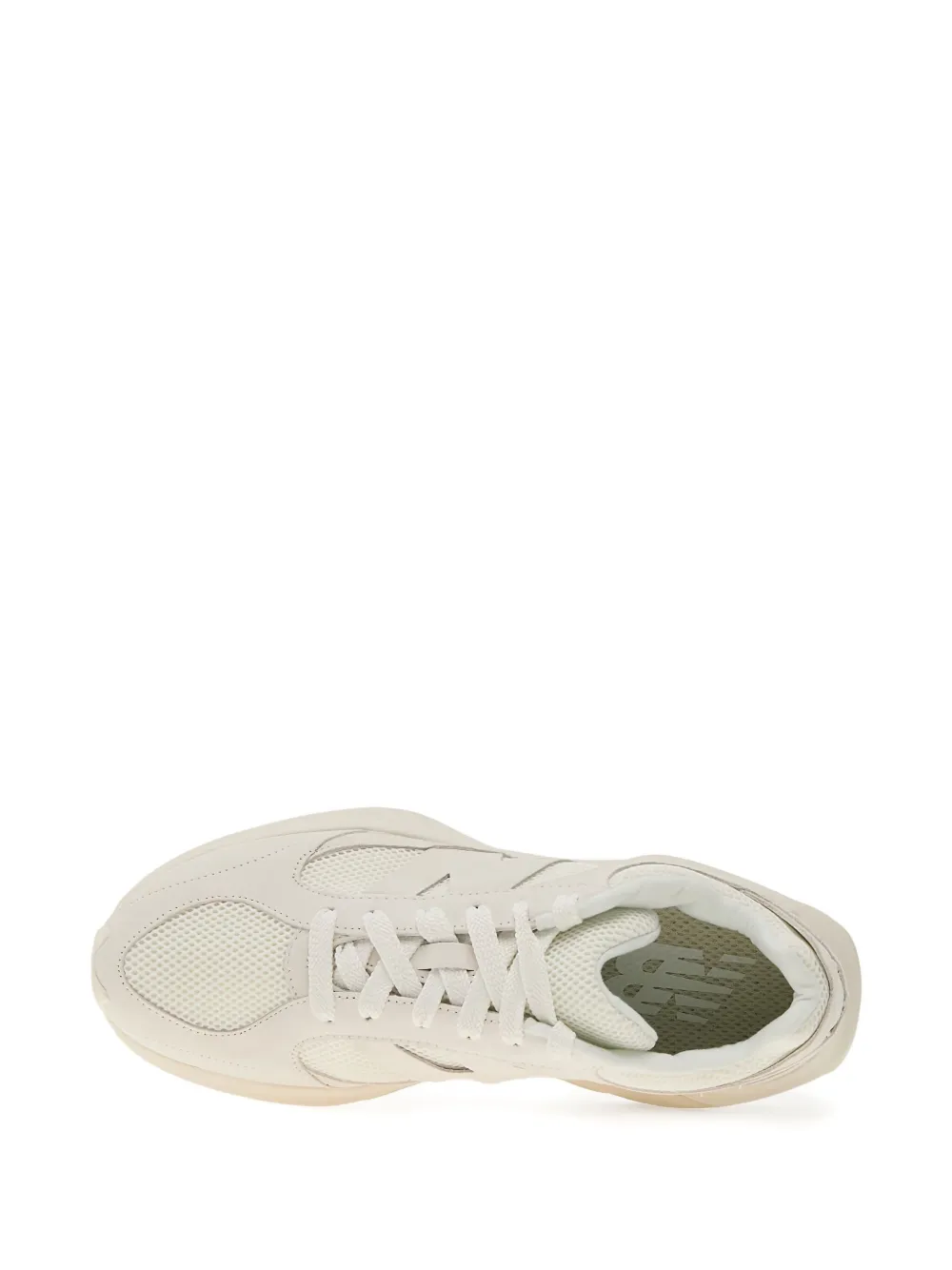 New Balance mesh-panelled leather trainers Neutrals