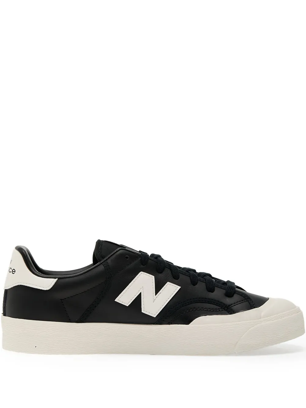 New Balance leather N logo low-top sneakers Black