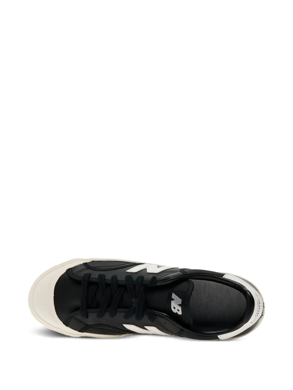New Balance leather N logo low-top sneakers Black