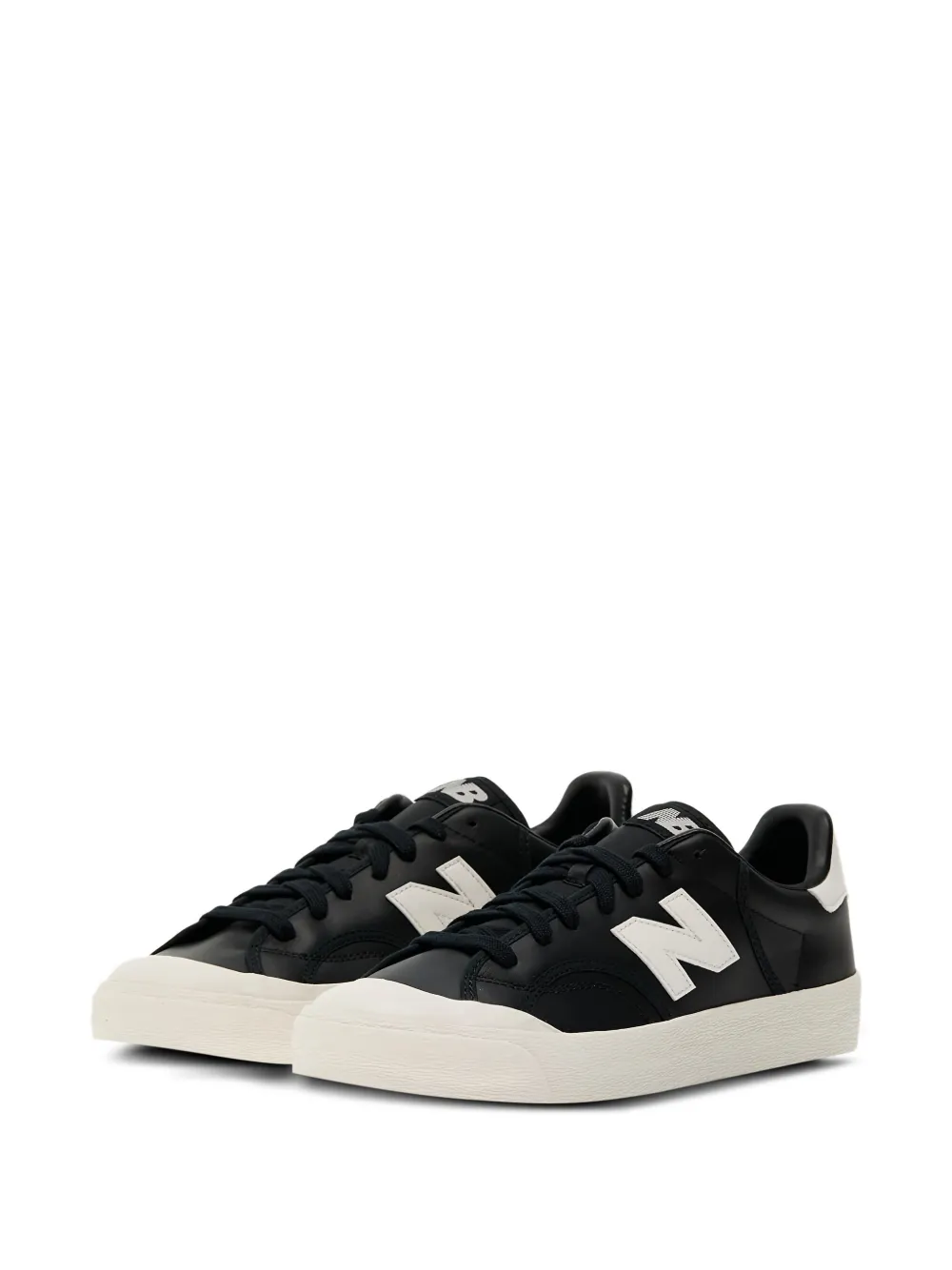 New Balance leather N logo low-top sneakers Black