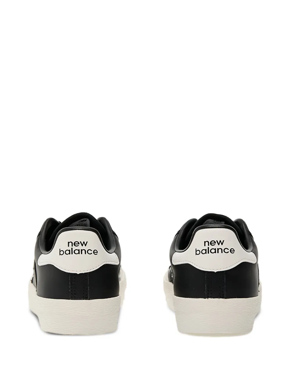 New Balance leather N logo low-top sneakers Black