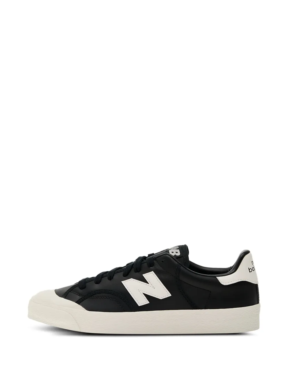 New Balance leather N logo low-top sneakers Black