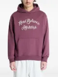 New Balance League script-logo hoodie - Purple