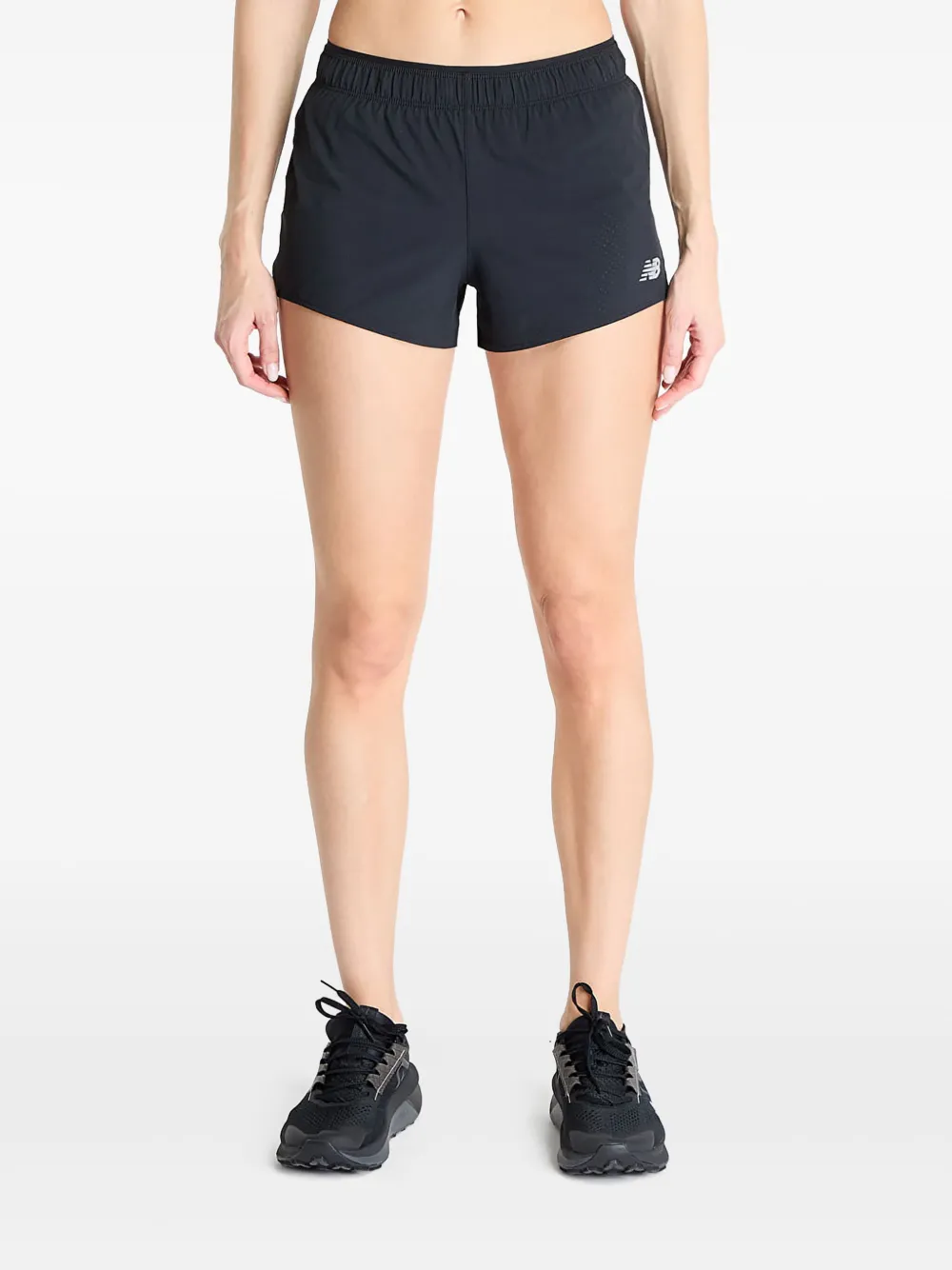 New Balance RC elastic-waistband logo shorts Zwart