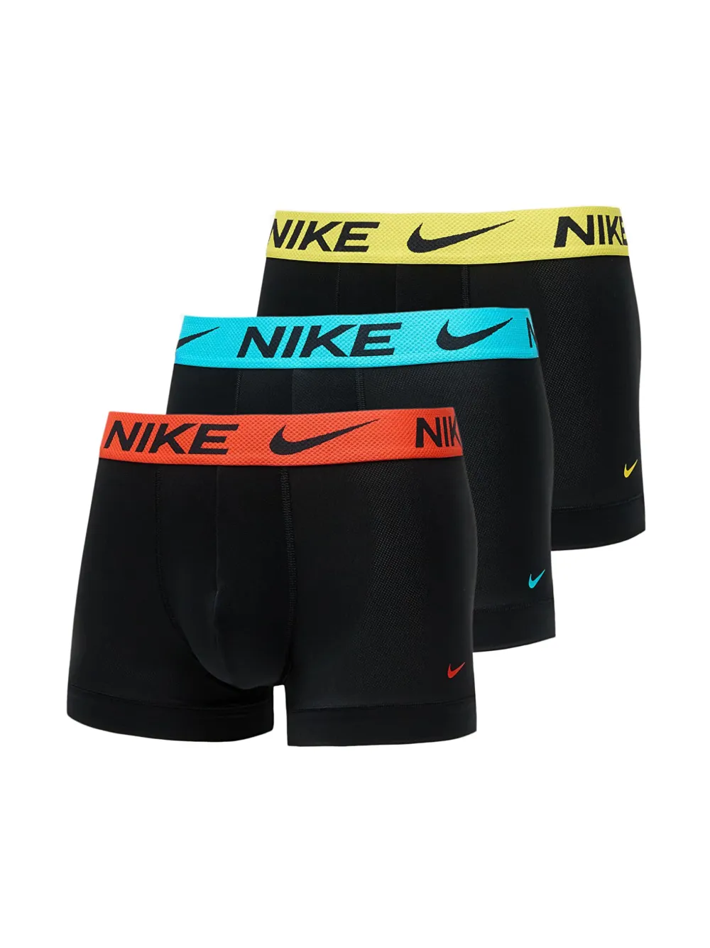 Nike Dri-fit Logo-waistband Boxers (pack Of Three) In Black