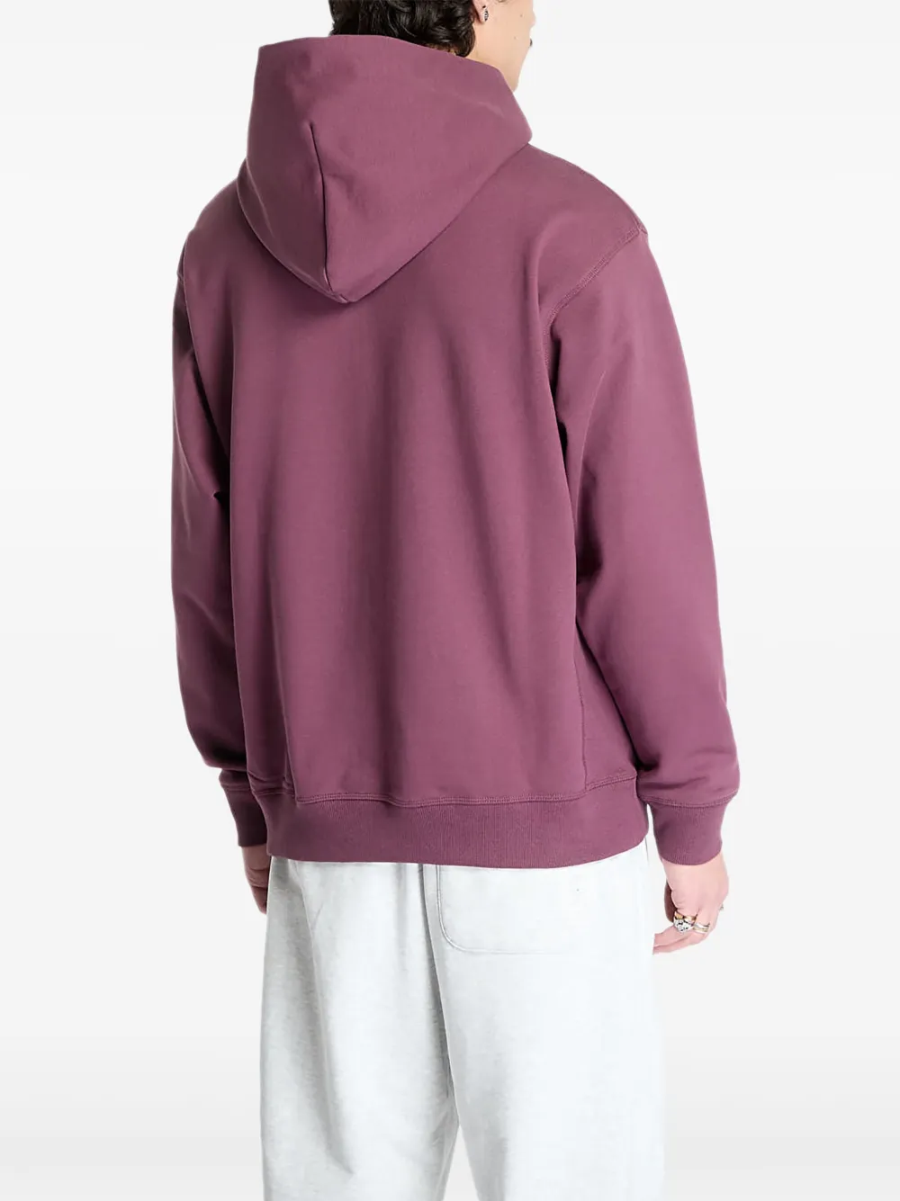 New Balance Athletics katoenen hoodie met logoprint Paars