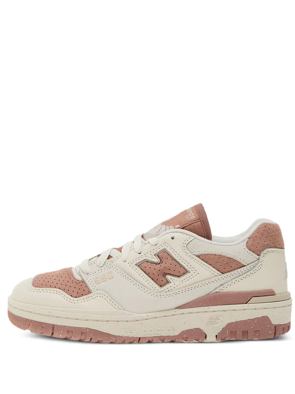 New Balance mesh-panelled leather trainers Neutrals