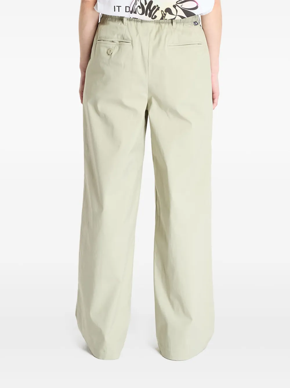New Balance pleated straight trousers Beige