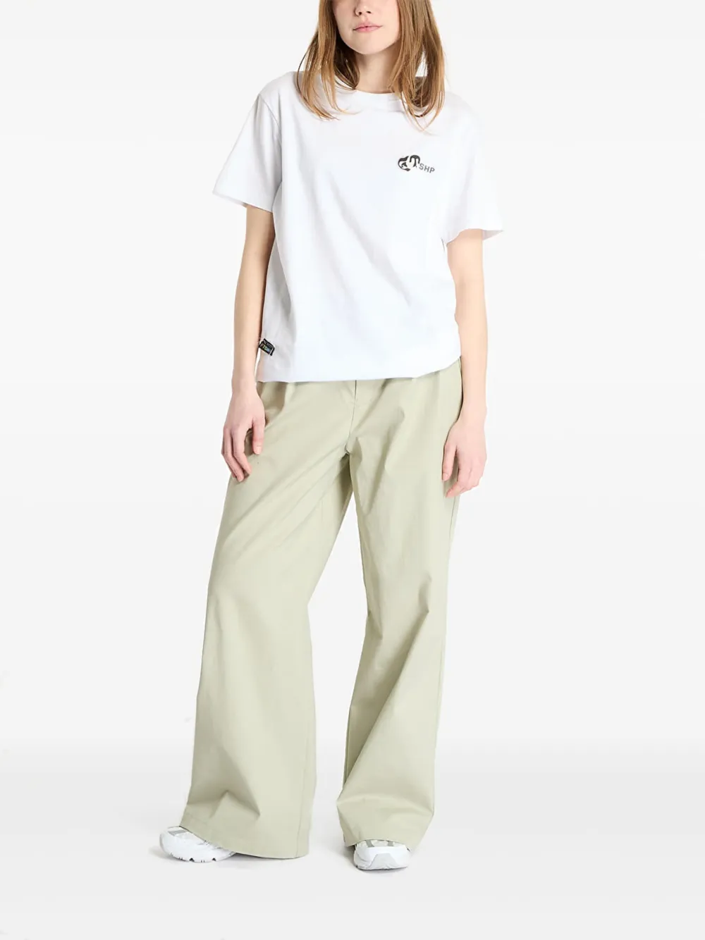 New Balance pleated straight trousers Beige