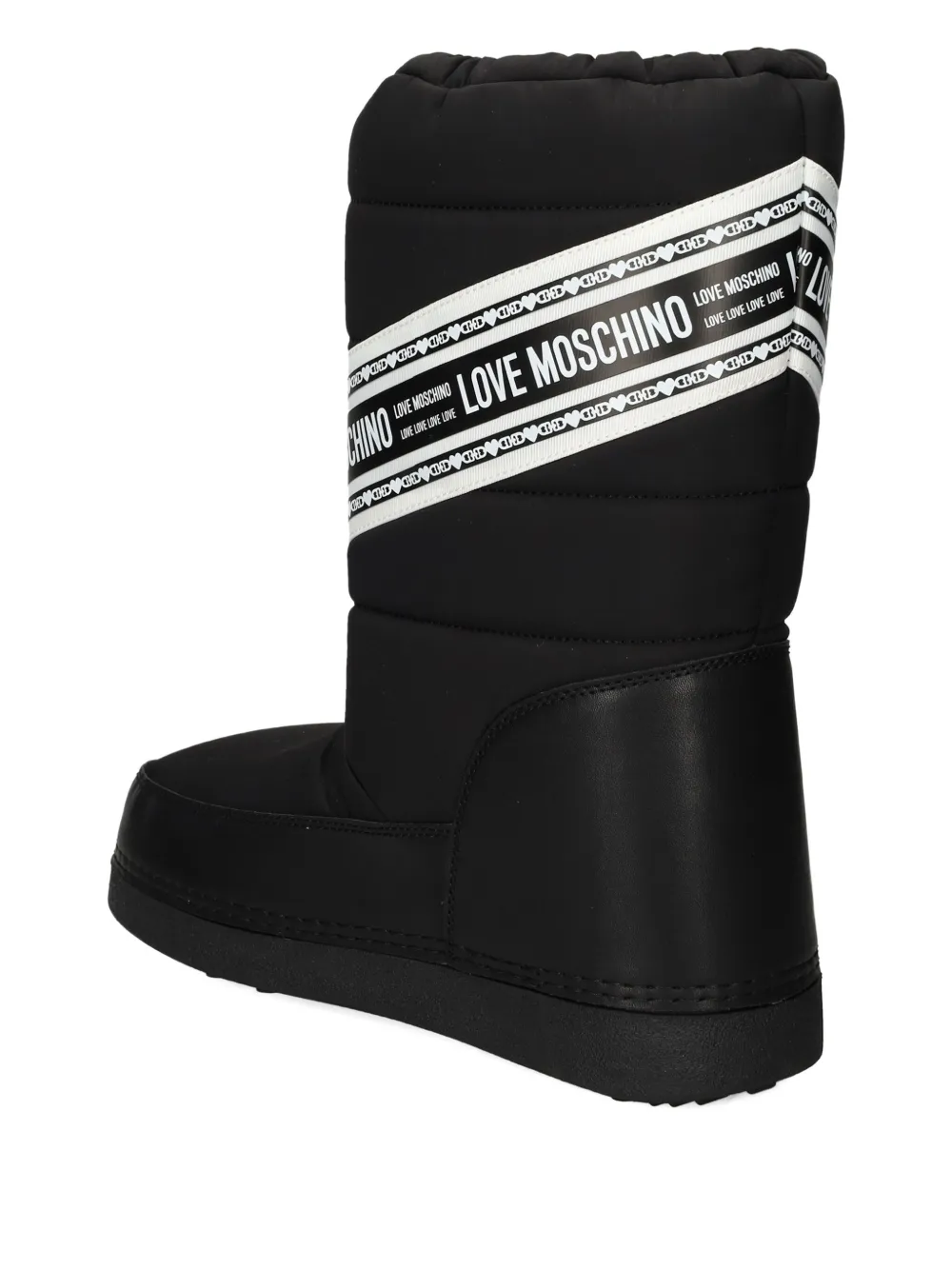 Love Moschino logo-print snow boots Black
