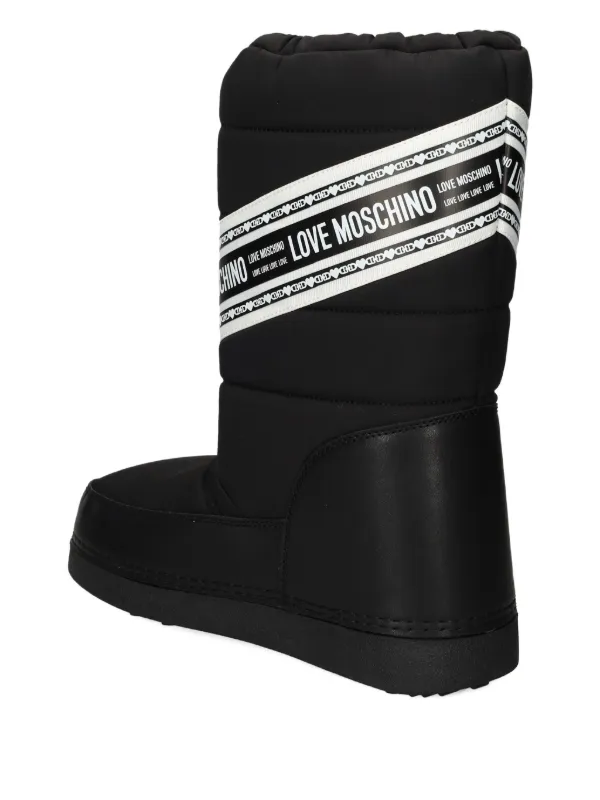Love Moschino logo-print Snow Boots Black FARFETCH IN