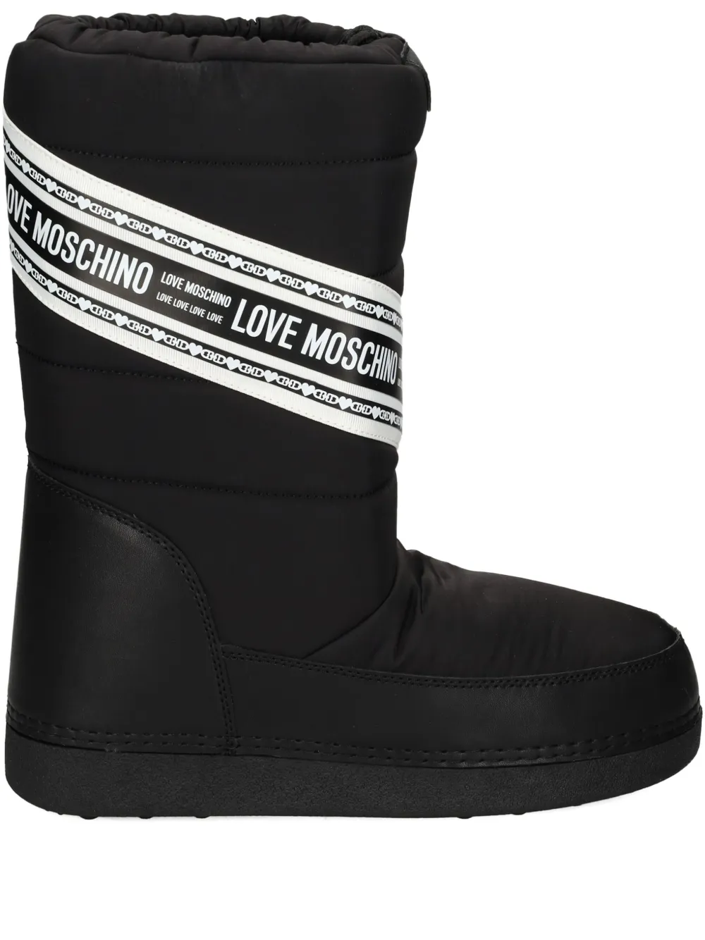 Love Moschino logo-print snow boots Black