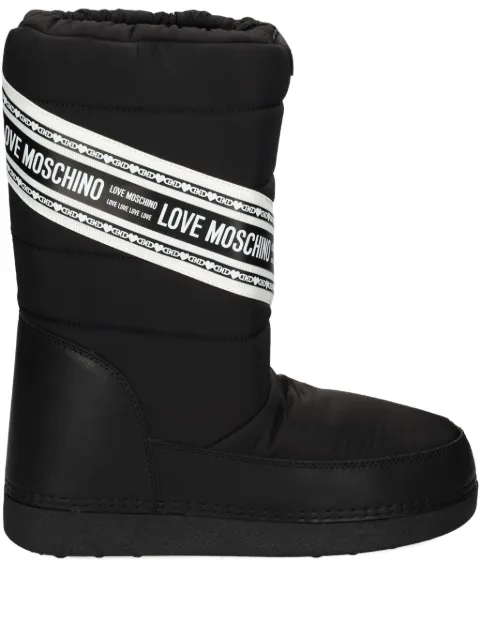 Love Moschino logo-print snow boots
