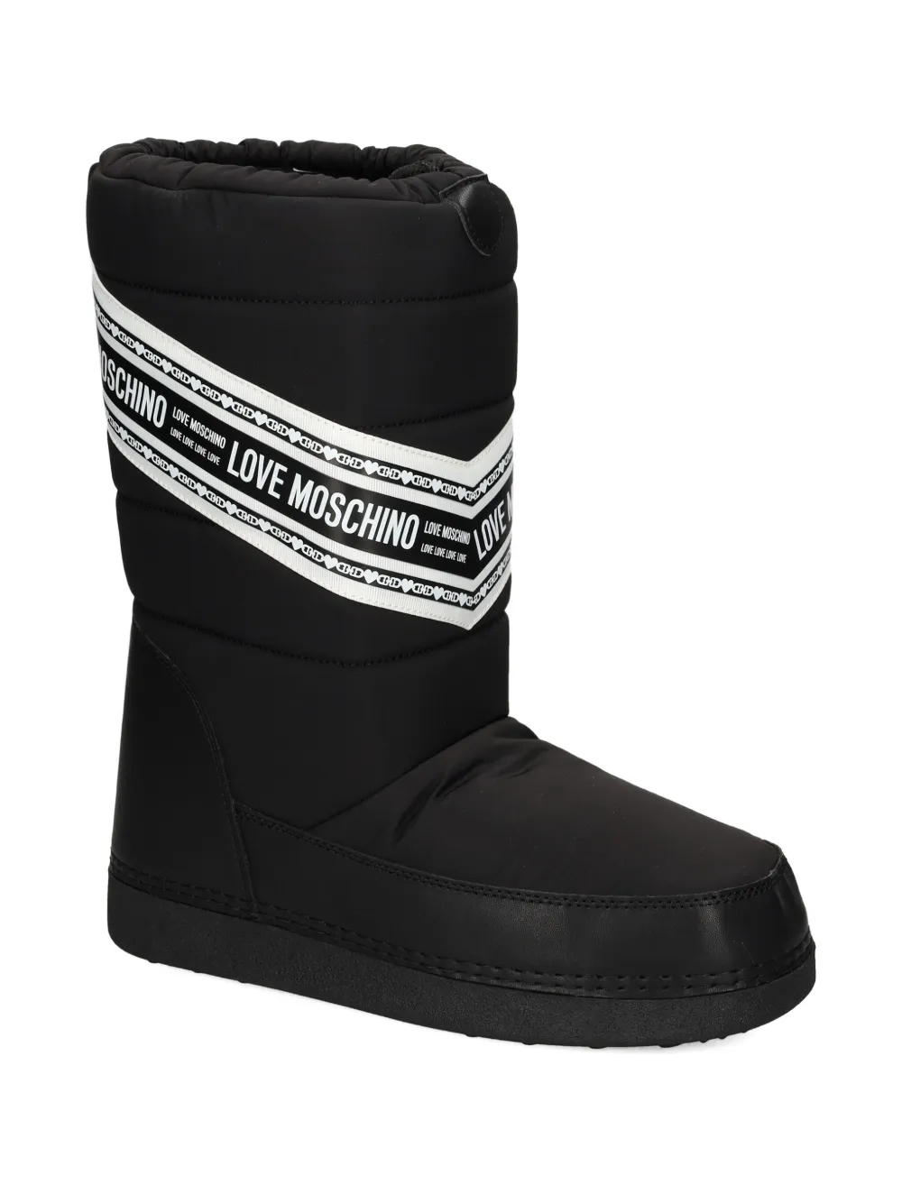 Love Moschino logo-print snow boots Black