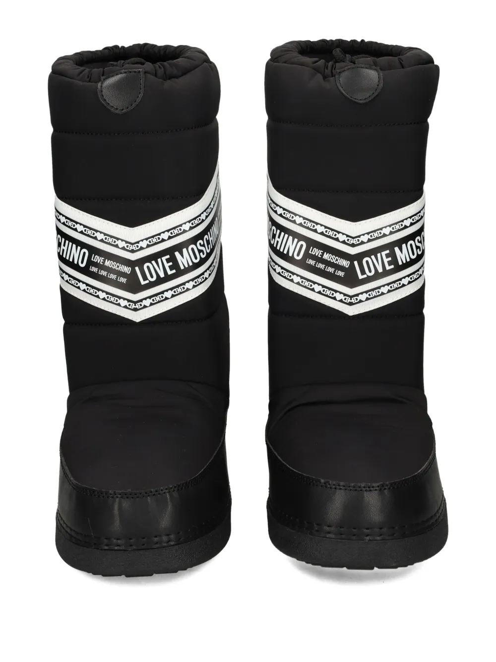 Love Moschino logo-print snow boots Black