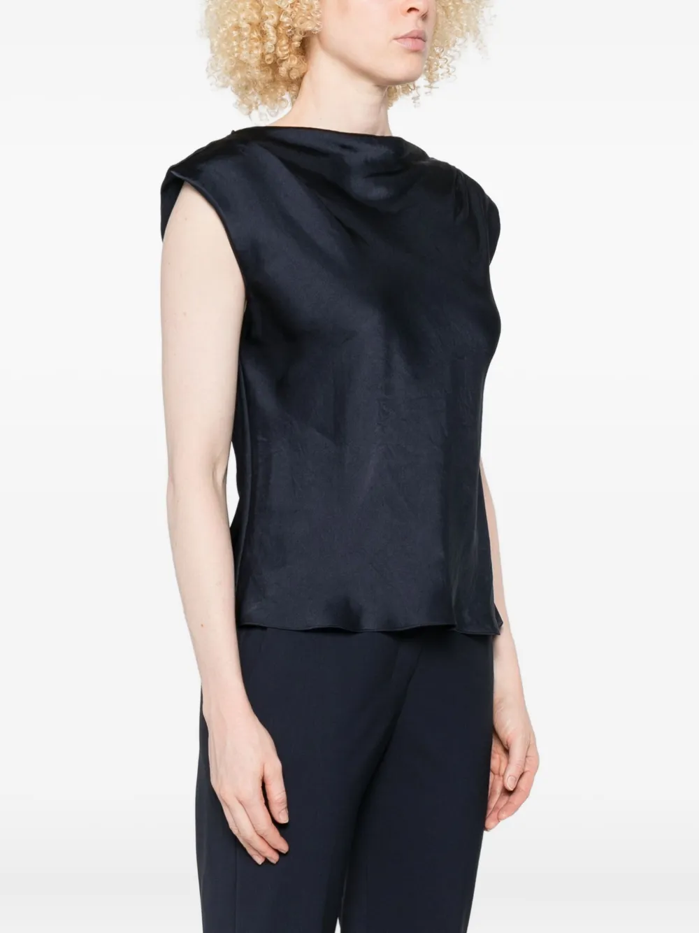 Theory Mouwloze top Blauw