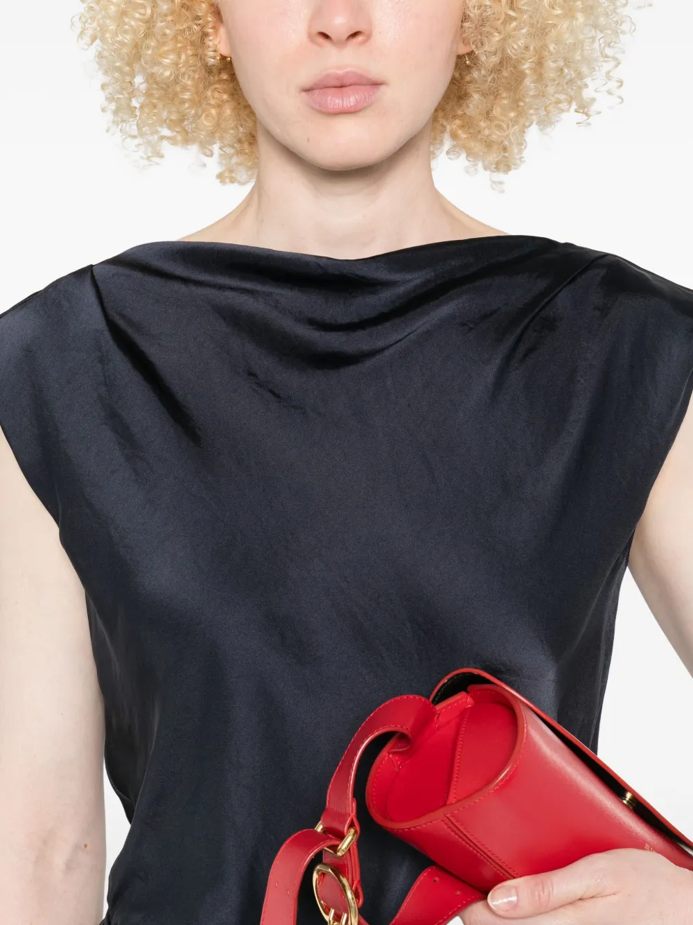 Theory Mouwloze top Blauw