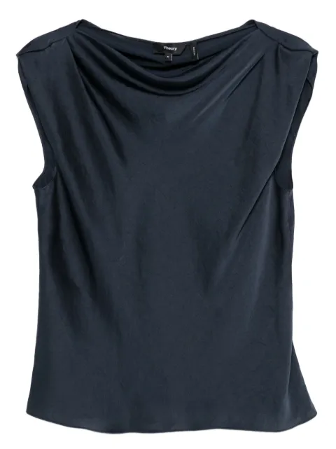 Theory cowl-neck sleeveless top