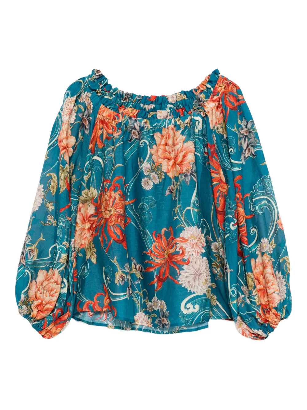 Alemais Floral-print Off-shoulder Blouse In Multi