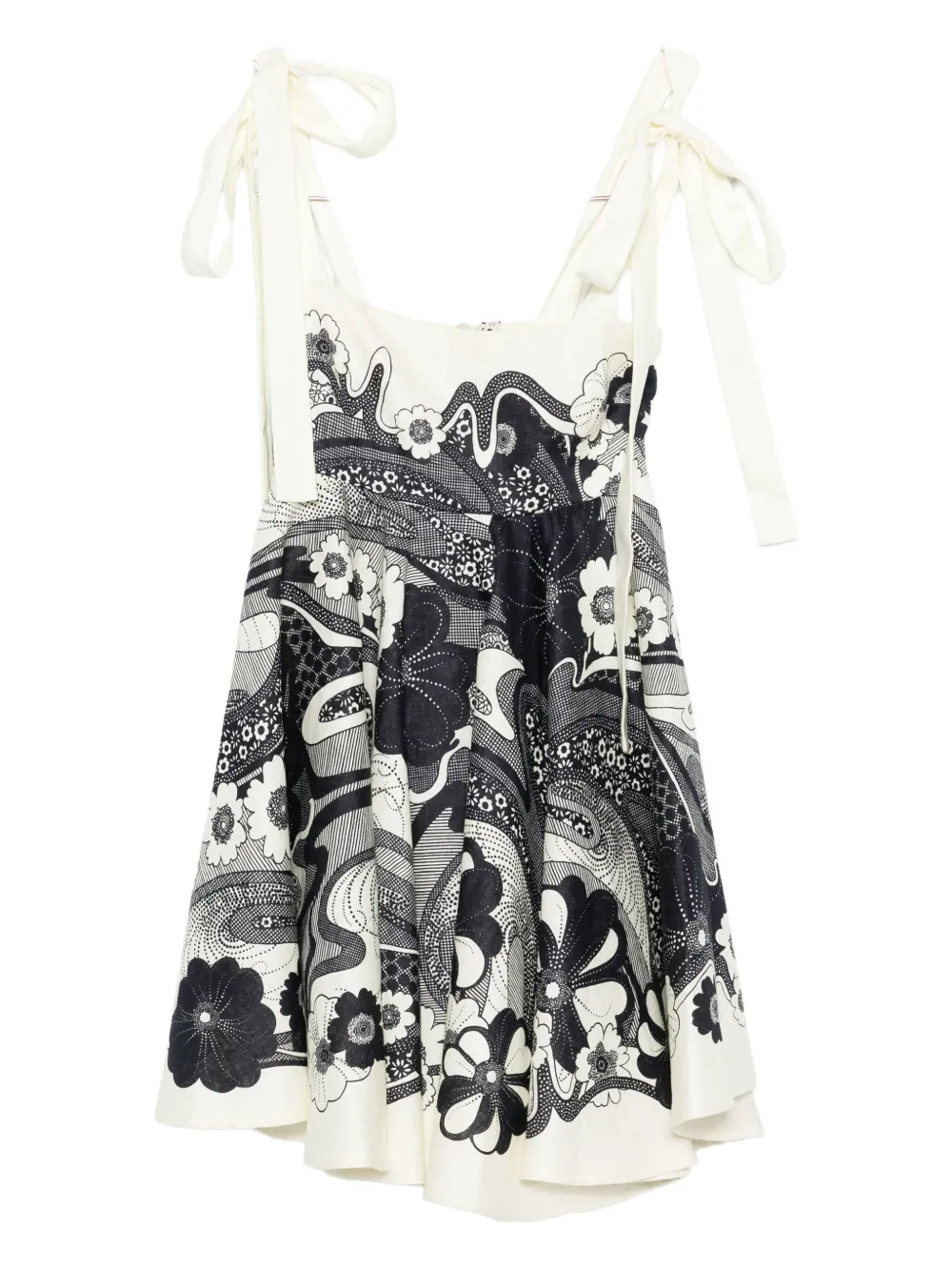 ALEMAIS Mickey floral-print mini dress | neutro | Image 1