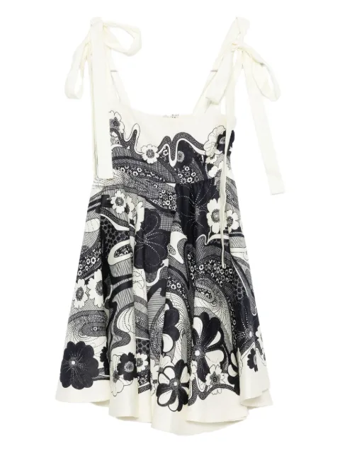 ALEMAIS Mickey floral-print mini dress